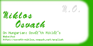 miklos osvath business card